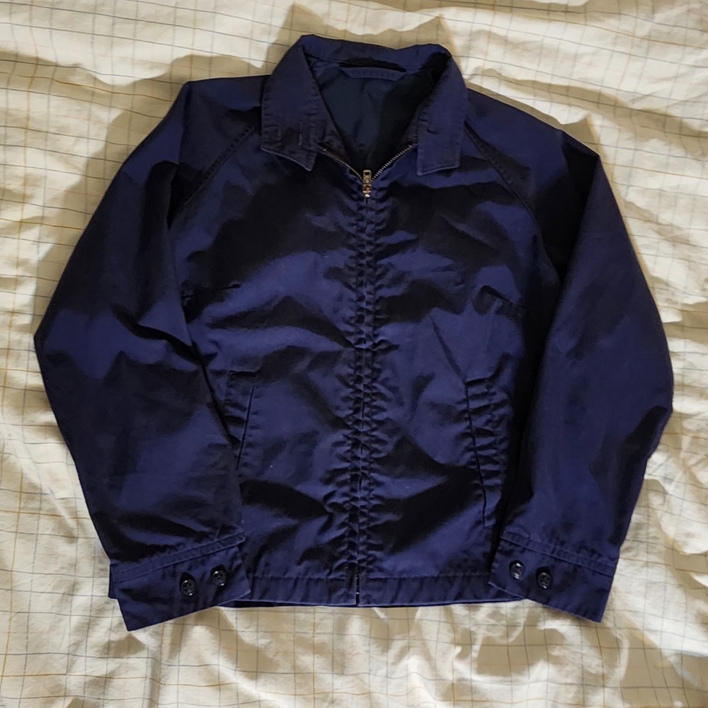 Thrifted Navy Blue vintage Jacket